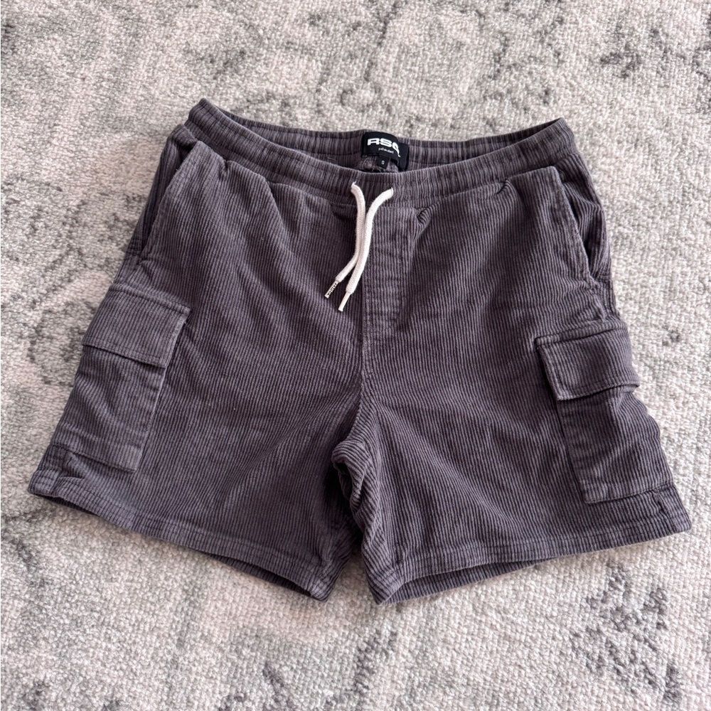 gray tillys corduroy cargo shorts